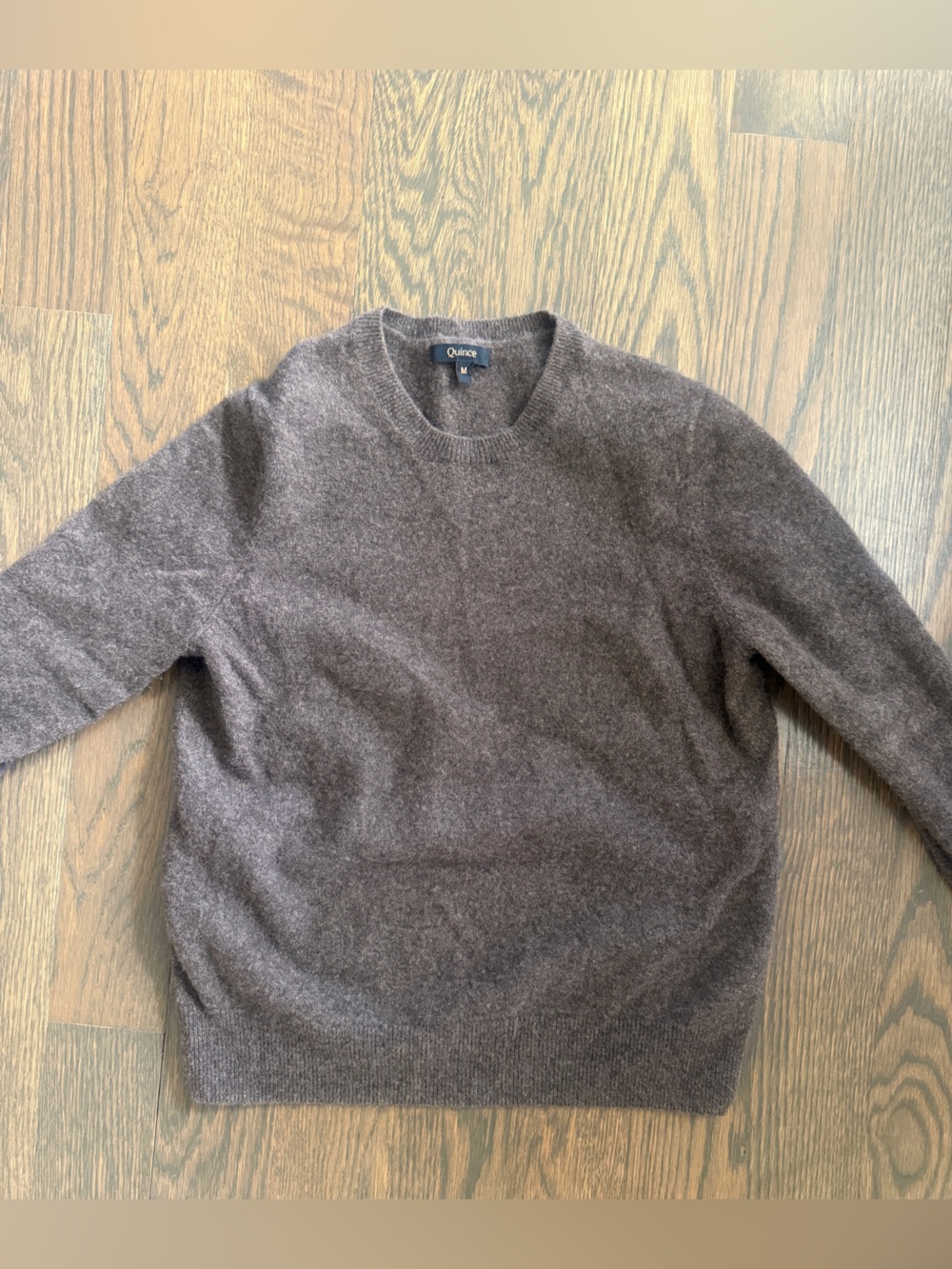 Quince Chocolate Brown Crewneck Cashmere Sweater